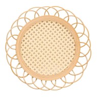 Porta Copos11cm x 1,5cm Tramato Natural Rattan 